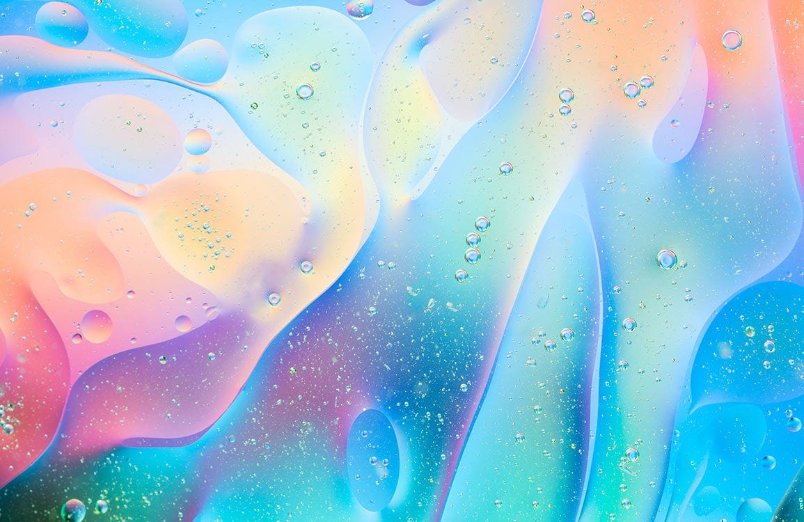 Vibrant Pastel Abstract Swirl Mural Wallpaper with Colourful Fluid Patterns