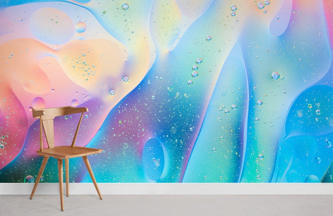 Liquid Abstract Mural Wallpaper Room