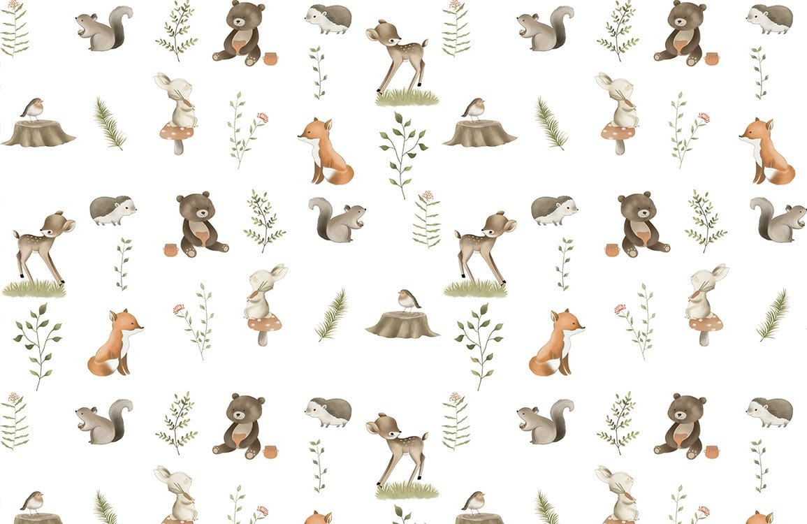 Little Animals Wallpaper Mural