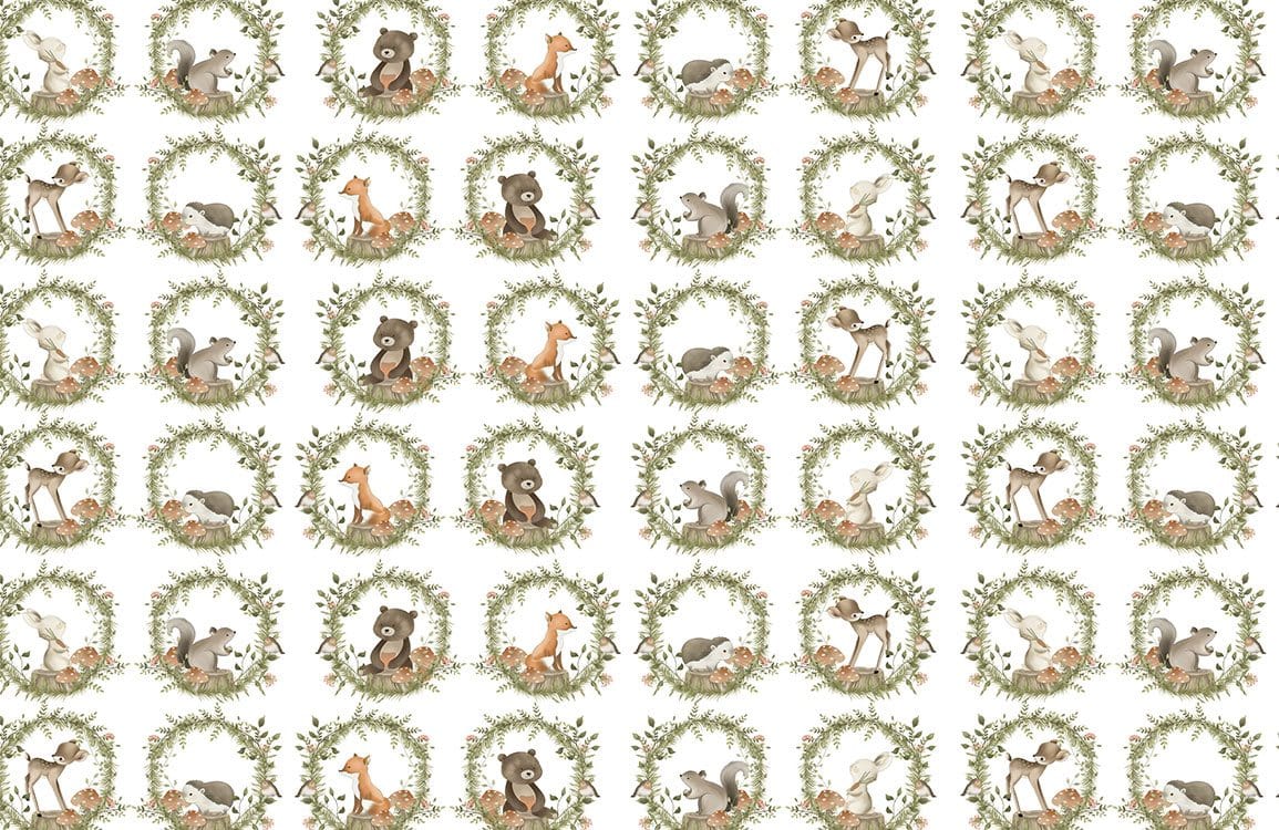 Cute Animals Wallpaper Mural