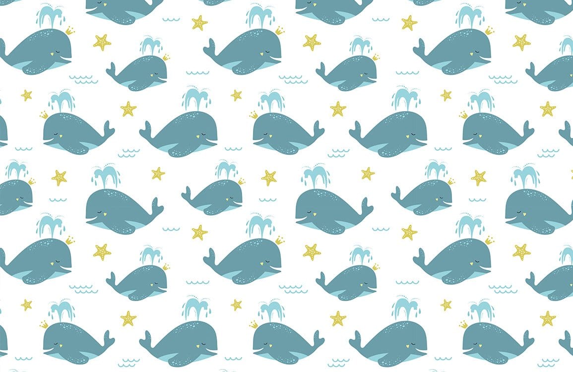 Little Whales Wallpaper Mural
