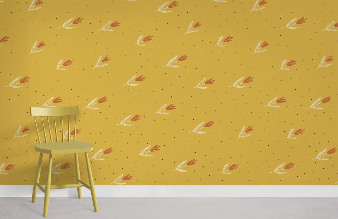 Little Flower Pattern Wallpaper Mural Room