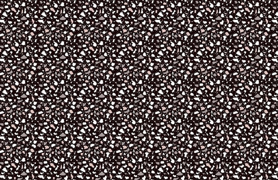 Terrazzo-Inspired Brown and White Stone Pattern Wallpaper for Modern Interiors