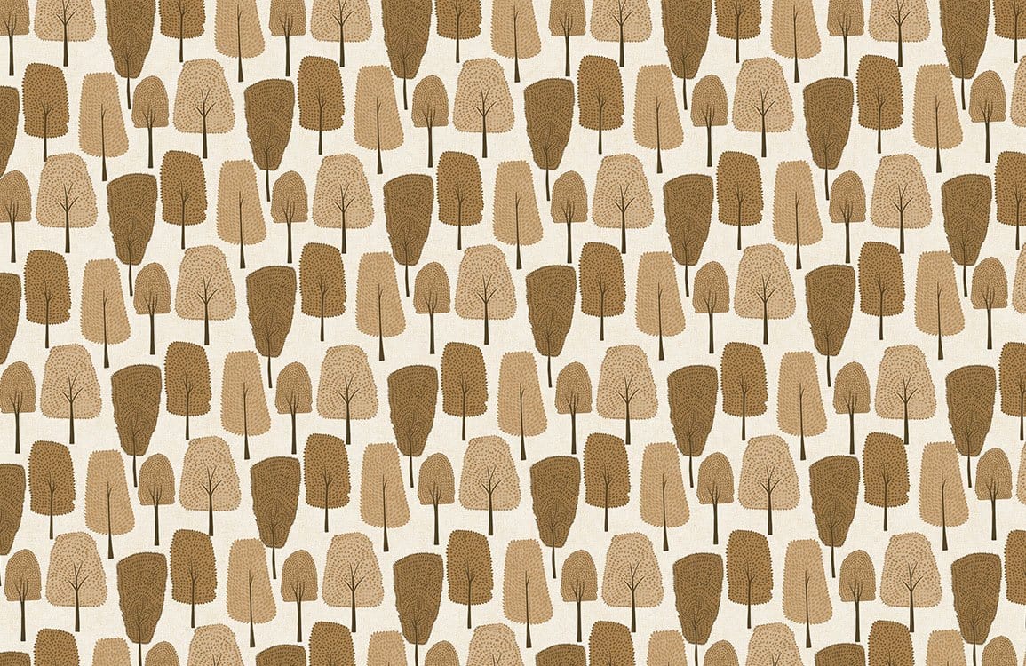 Little Cartoon Trees II Wallpaper Mural