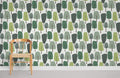 Little Cartoon Trees Wallpaper Mural