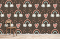 Heart & Rainbow Wallpaper Mural
