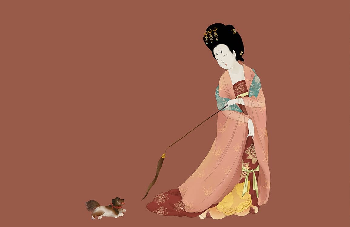 Elegant Asian-Inspired Mural Wallpaper: Traditional Art Style in Subtle Browns