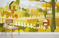 Animal Postman II Wallpaper Mural