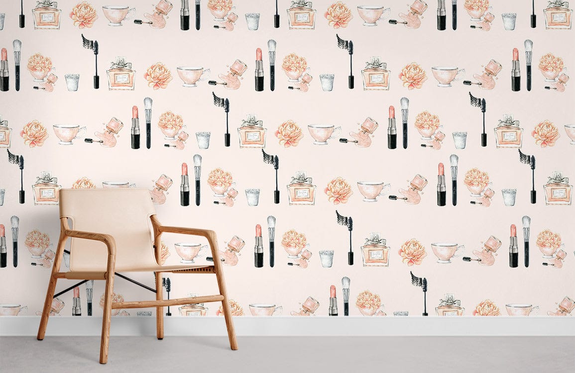 Makeup Essentials Wallpaper Mural