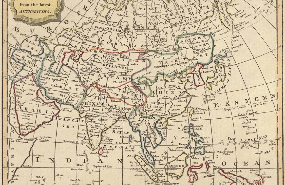 Vintage World Map Wallpaper in Classic Earth Tones - Historical Decor