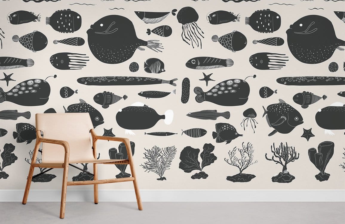 Marine Animal Ocean Wallpaper Mural Room