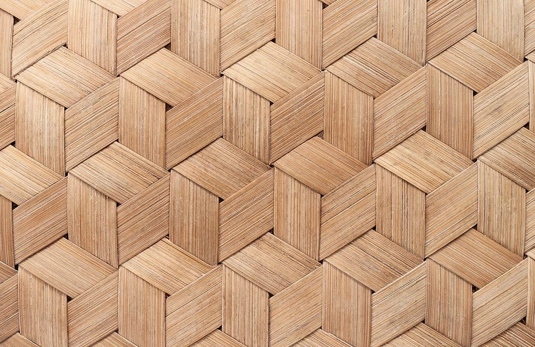 Geometric Bamboo Texture Natural Wood Effect Wallpaper for Modern Interiors