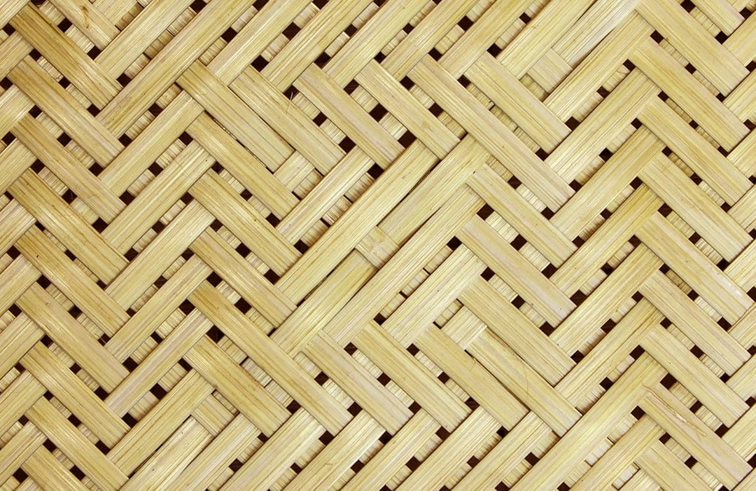Natural Bamboo Texture Wallpaper, Beige Woven Pattern for Rustic Decor