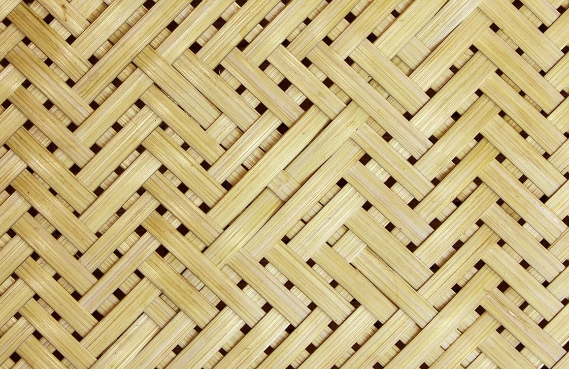 Natural Bamboo Texture Wallpaper, Beige Woven Pattern for Rustic Decor