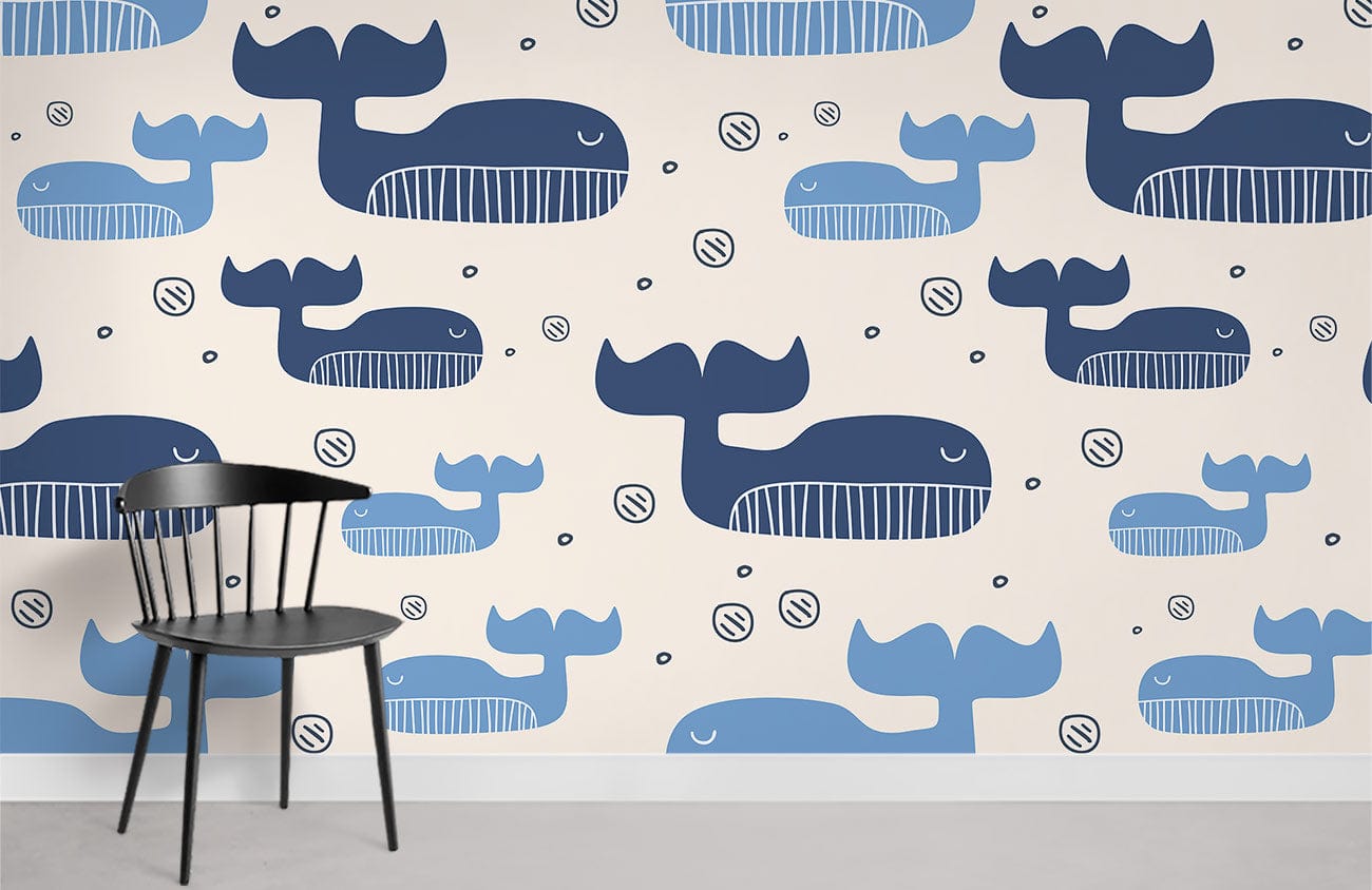 Meditating Whale Wallpaper Mural