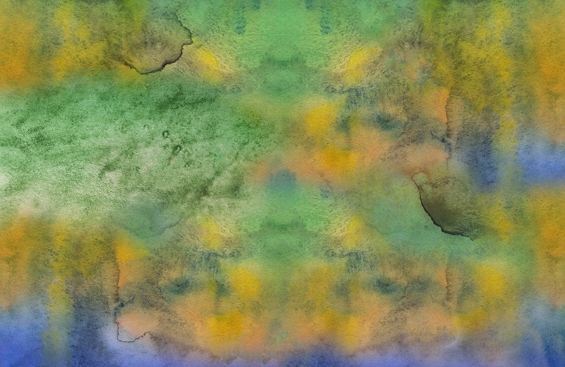 Vibrant Watercolour Green and Blue Abstract Mural Wallpaper Artistry