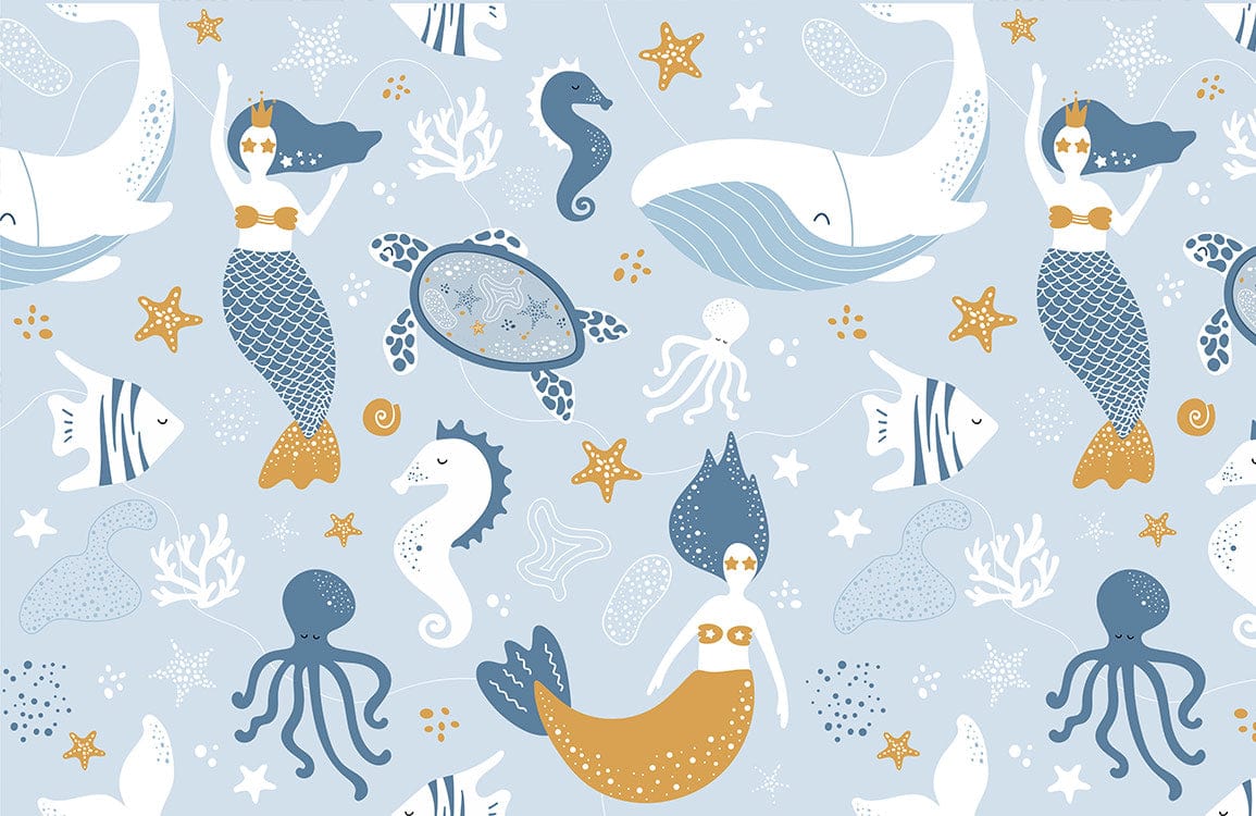 Mermaids & Ocean Friends Wallpaper Mural