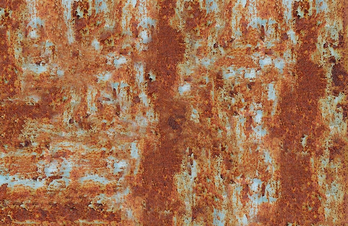 Vintage Rust Textured Industrial Style Mural Wallpaper in Earthy Tones