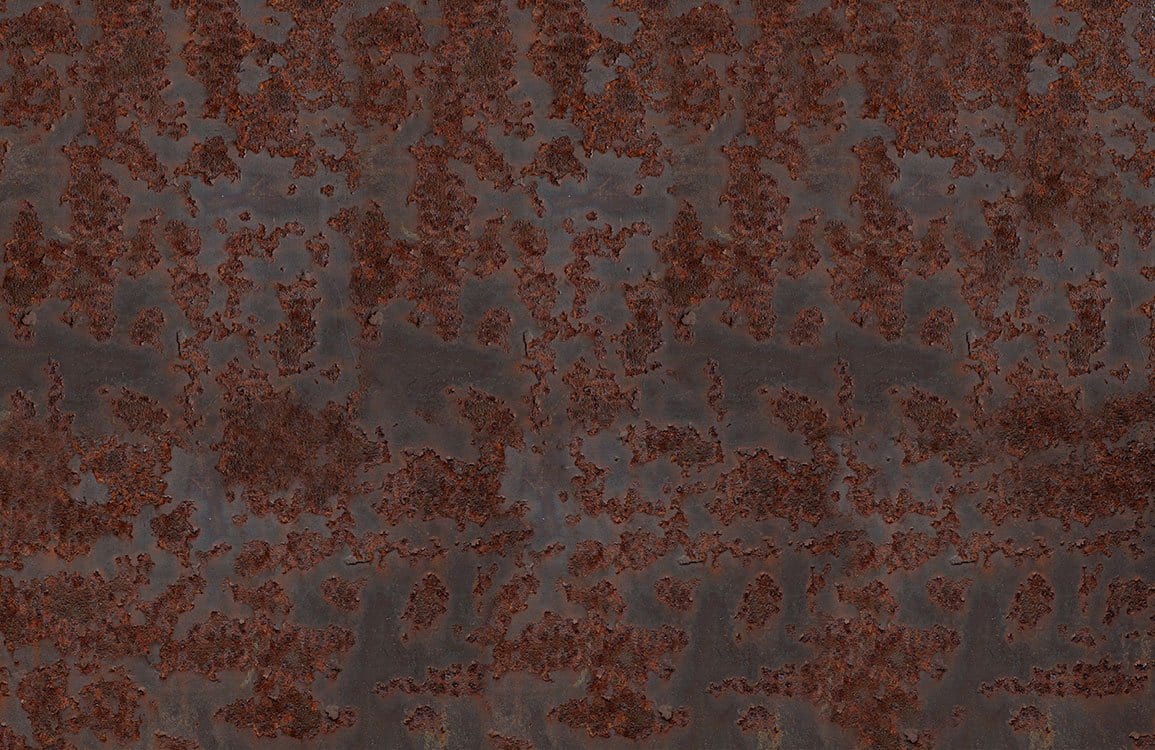 Rustic Industrial Brown and Grey Textured Metal-Effect Mural Wallpaper Design