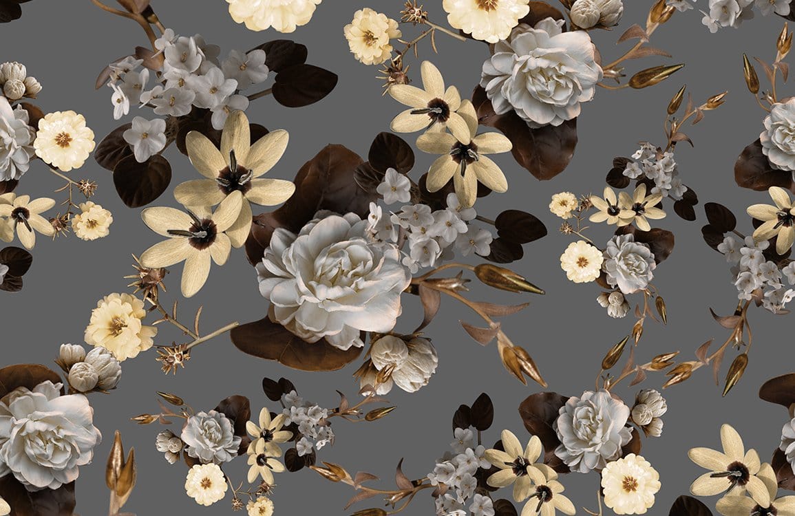 Midnight Bouquet Wallpaper Mural