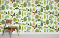 Mini Cartoon Trees Wallpaper Mural
