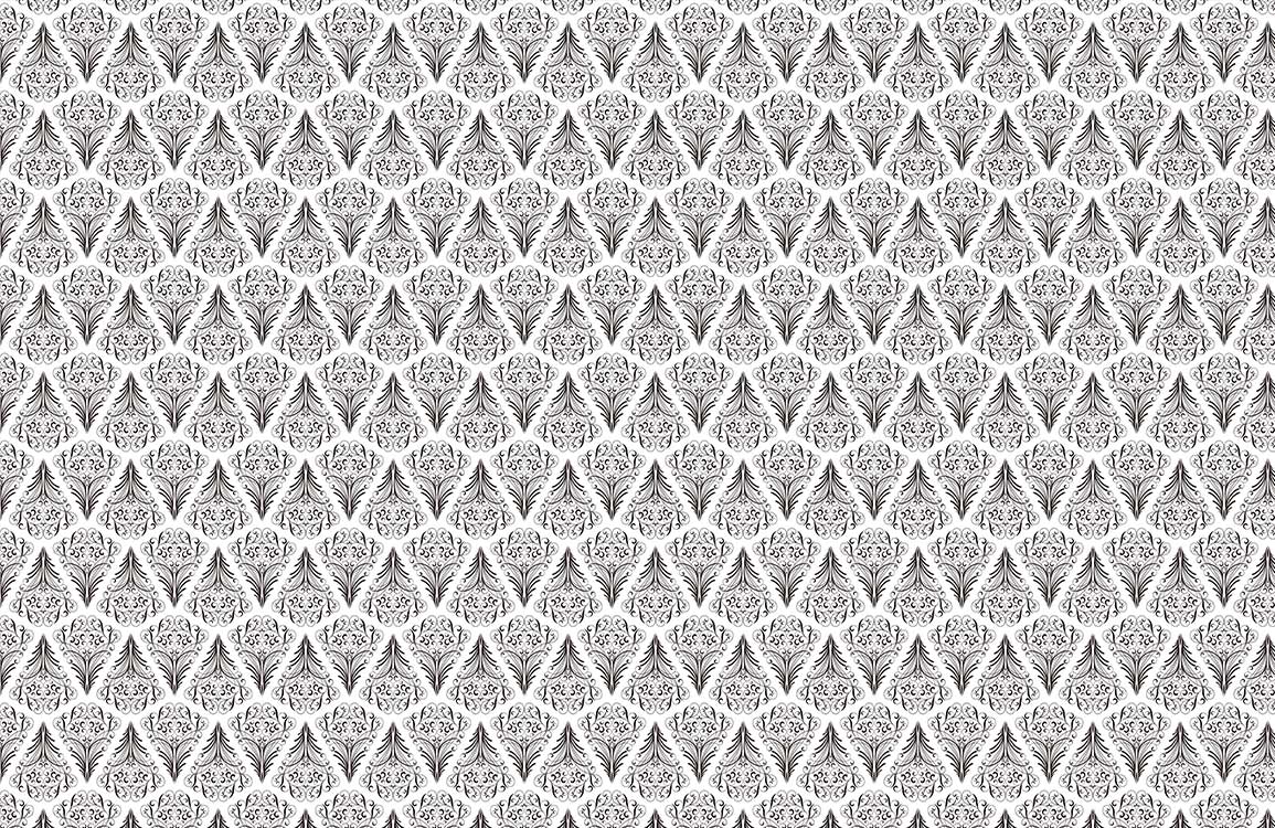 Monochrome Geometric Diamond Patterned Wallpaper - Modern Minimalist Design Elegance