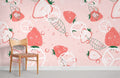 Mint Strawberry Wallpaper Mural