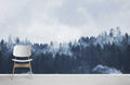 Misty Pine Forest Wallpaper Mural