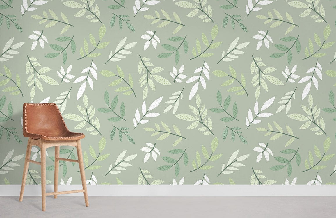 Mixed Leaves Wallpaper Mural