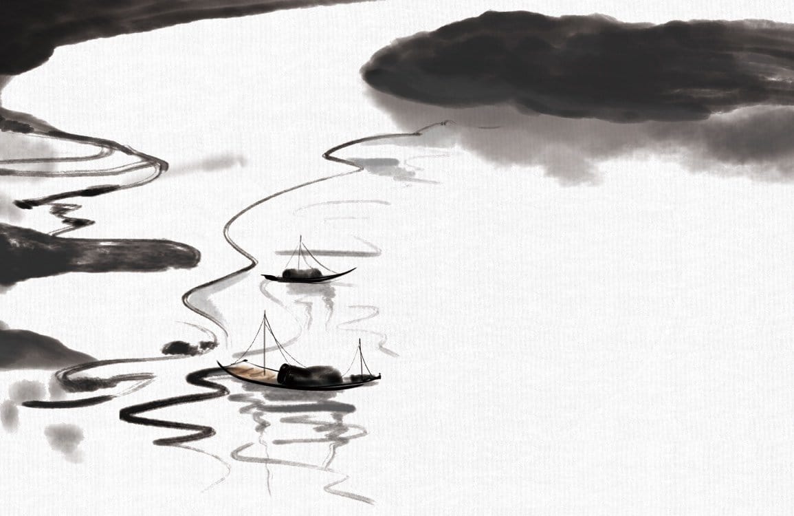 Watercolour River Wallpaper Mural