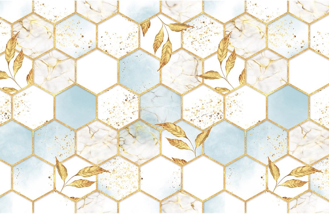 Ombre Hexagons Wallpaper Mural