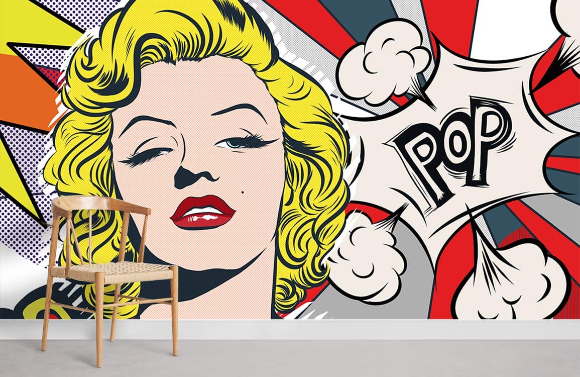 Monroe Pop Art Wallpaper Mural