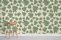 Monstera Leaf Pattern Wallpaper Mural