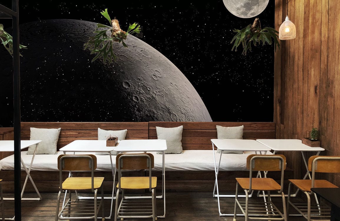 Moon Rotation Mural Wallpaper Home Interior Decor