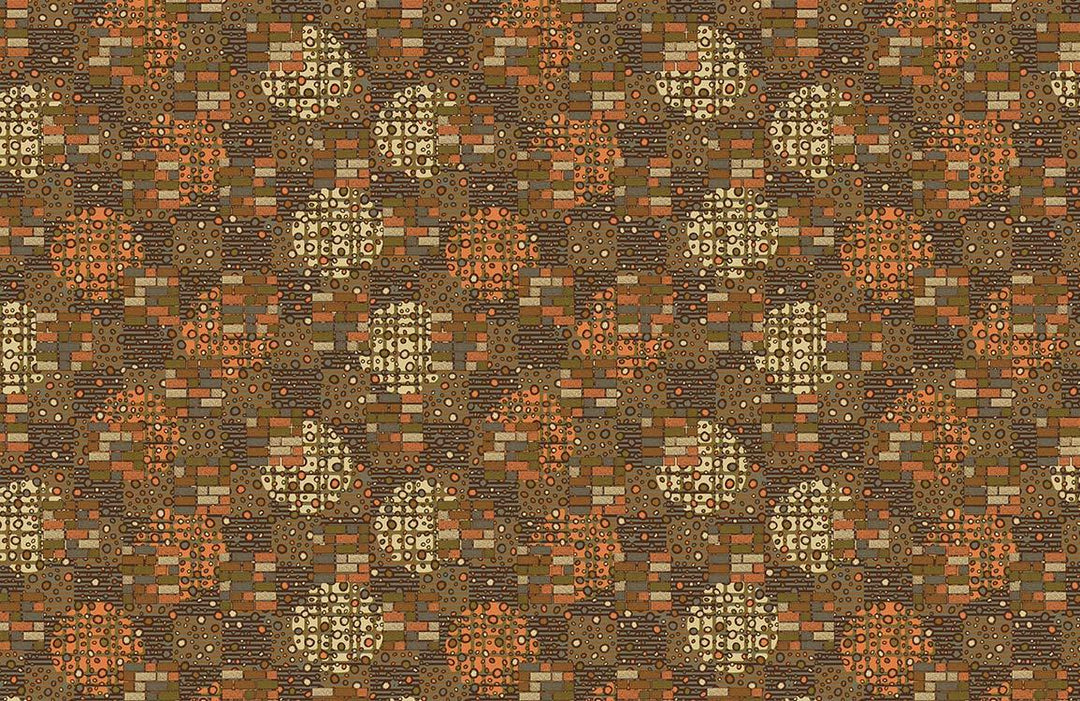 Vintage Bohemian Geometric Pattern Wallpaper in Earthy Tones for Interiors
