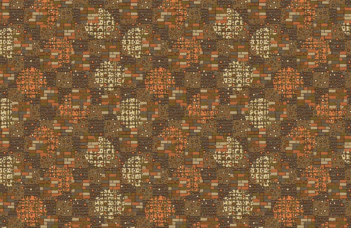 Vintage Bohemian Geometric Pattern Wallpaper in Earthy Tones for Interiors