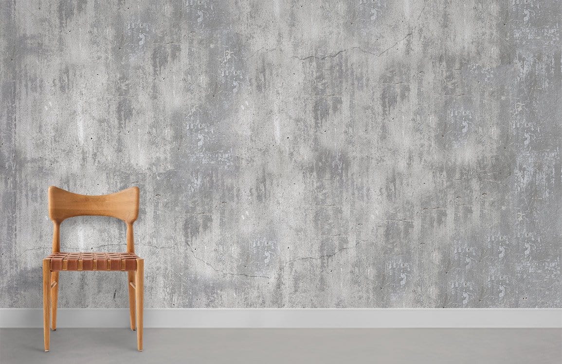 Rough Grey Wall Wallpaper Mural