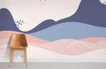 Pink & Blue Mountain Wallpaper Mural