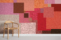 Multi Red Mosaic Wallpaper Mural