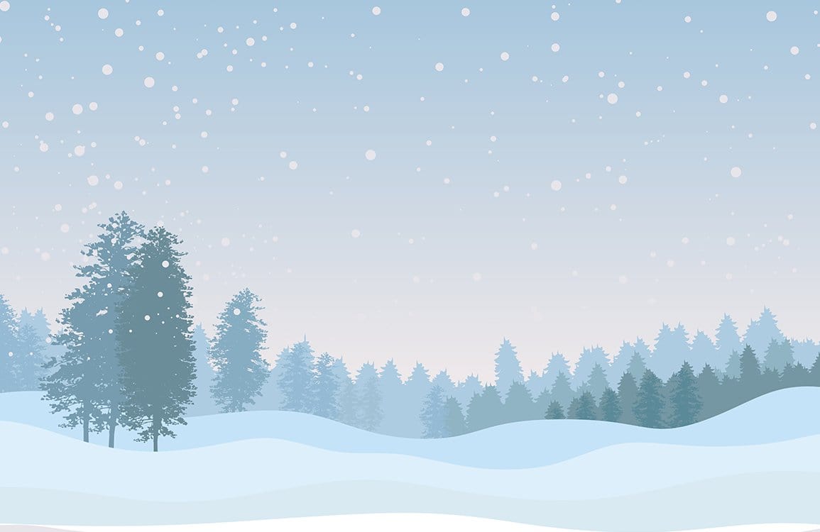 Serene Winter Wonderland Blue Forest Mural Wallpaper for Cosy Interiors