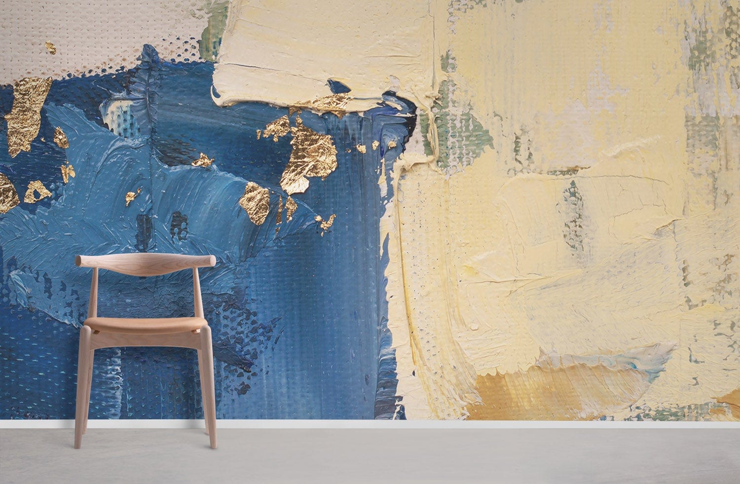 Blue & Yellow Wallpaper Mural