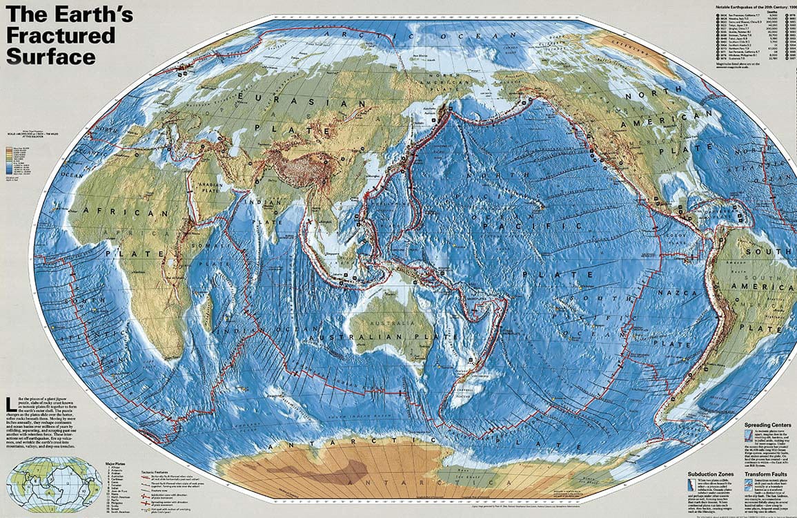 Vintage Earth Map Mural Wallpaper - Natural Tones, Educational Decor Delight