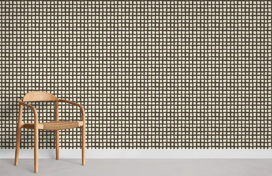 Net Pattern Mural Wallpaper Room