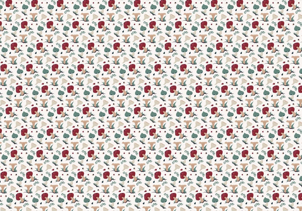 Whimsical Animal Forest Pattern Wallpaper in Muted Rustic Colours