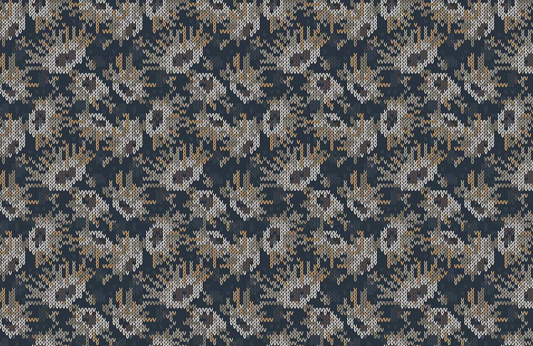 Elegant Navy and Gold Geometric Patterned Wallpaper for Modern Interiors