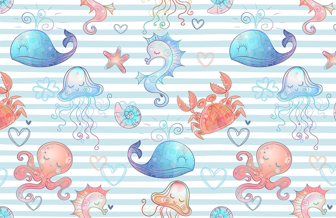 Ocean Party Wallpaper Mural