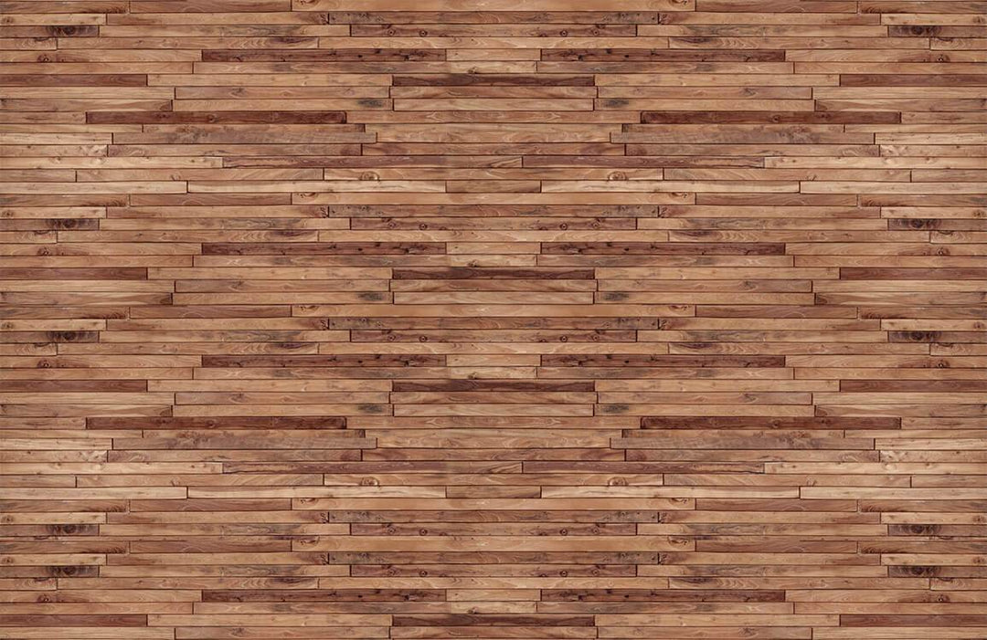 Rustic Wooden Plank Pattern Wallpaper in Warm Brown Tones for Interiors