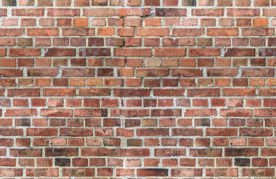Rustic Red Brick Wall Effect Patterned Wallpaper for Vintage Interiors