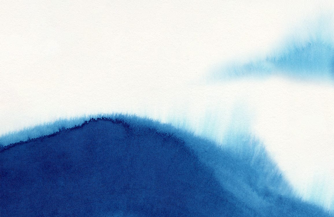 Elegant Blue Watercolour Abstract Mural Wallpaper for Modern Interiors
