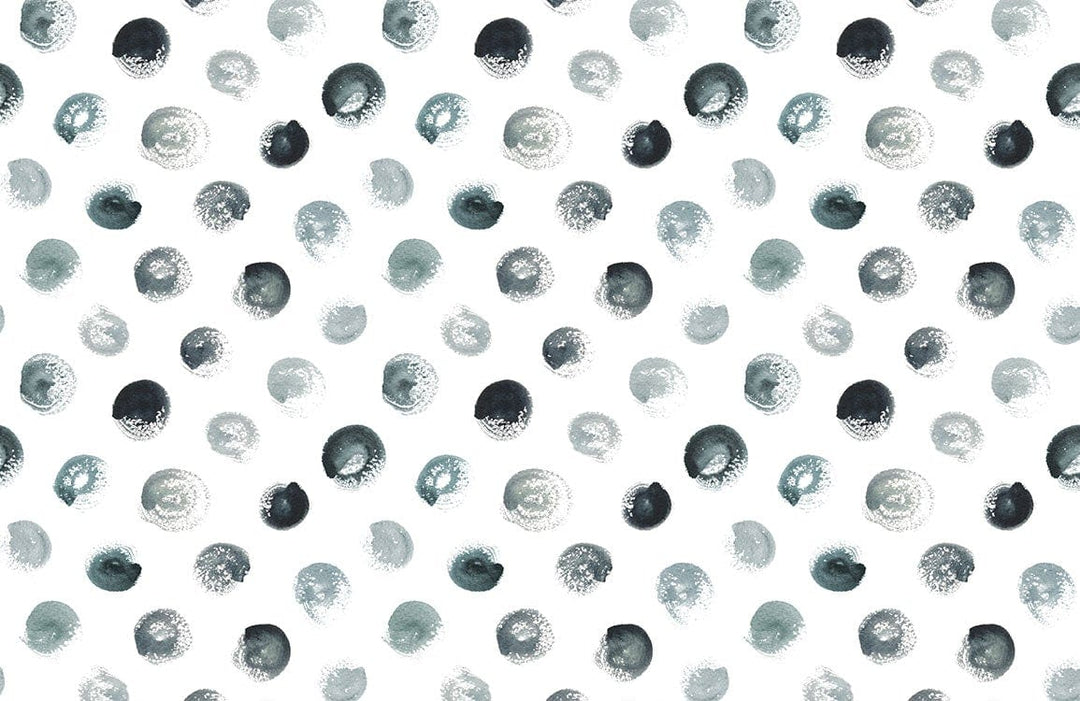 Modern Monochrome Watercolour Spots Wallpaper in Black and Grey Pattern